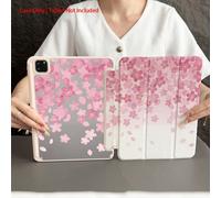 1 pièce Étui de tablette à motif de fleurs de cerisier roses - Frais et romantique avec porte-stylet, compatible avec iPad 10.9/10.2/Air 5e génération/Pro11/10e/9.7/Air 2/iPad (7e génération)/iPad (8e