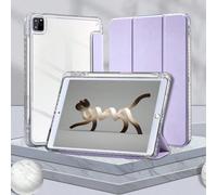 1 pièce Étui de tablette en acrylique transparent violet clair, compatible avec Ipad A16 11e/10e génération, Air 11/13, M3 2025, Mini 7 A17, Pro 2024, Air 11/13, M2 2024, Pro 11/13, M4 2024, Pro 12.9,