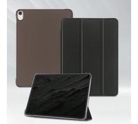 1 pièce Étui de tablette en coque rigide PC noir uni à trois volets, léger et pratique, compatible avec iPad Mini1/2/3/Mini4/Mini5/Mini6/Mini7/9.7/10.2/10.5/Air10.9/Pro11/10e génération/Air 11 pouces 