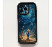 1 pièce Étui de téléphone à la mode avec motif de prince sous-marin, anti-empreintes digitales, anti-chute, avec une texture en grès noir, compatible avec Apple/Redmi/OPPO/Realme/Infinix IPhone X/XS,i