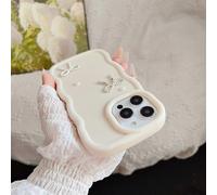 1 pièce Étui de téléphone à vague géante avec élément de nœud papillon en alliage, compatible avec iPhone 16/Note 11 4G/Galaxy A55/Note 30/Moto E30/Camon 20/Camon 20 Pro 4G/Spark 8C/Spark Go 2022/Smar