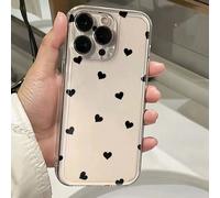 1 pièce Étui de téléphone anti-chute transparent perforé à bord droit avec peinture colorée, compatible avec iPhone P14 Pro Max, P13, P11, P12, XR, 7/8, GES2, XS, iPhone P15, Samsung A03s, A03 Core, A