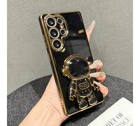 1 pièce Étui de téléphone astronaute électrolytique avec support caché, coque de protection ultra-fine antichoc, housse souple anti-chute avec protection complète de l'objectif de l'appareil photo, co