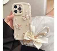 1 pièce Étui de téléphone avec nœud de perles de culture, compatible avec iPhone 17/17 Air/17 Pro/17 Pro Max/16/16 Pro/16 Plus/16 Pro Max 16/16 Pro/16 Pro MAX/16E/15/15 Pro Max/15 Pro/14/13/12/XR/11, 