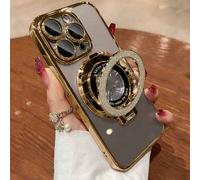 1 pièce Étui de téléphone avec support en TPU et strass étincelants, électroplaqué, compatible avec 15ProMax/16promax/16pro/14promax/14pro/13promax/16 16e/ X7b/X8b/X6a/ 14 Pro Max/17 17pro 17promax, c