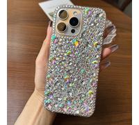 1 pièce Étui de téléphone de mode de luxe avec paillettes, sequins et strass. Étui de téléphone dur en PC transparent et antichoc avec dégradé, antidérapant et résistant aux chocs, compatible avec iPh
