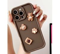 1 pièce Étui de téléphone design nœud rose 3D et faux perle, compatible avec 16/16PRO/16E/15 14 13 12 Pro Max Plus 11/ XR, coque de protection pour femmes, étanche, antichoc, anti-chute, résistant aux
