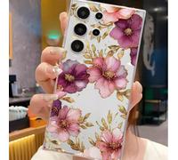 1 pièce Étui de téléphone doux avec bordure dorée imprimée, compatible avec Huawei Honor, compatible avec Redmi, compatible avec Galaxy A04e/12/A13/A14/A34/A50/A52/A53/A54/S21/S22/S23/S24/S25/S25 Ultr