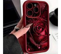 1 pièce Étui de téléphone doux, et haut de gamme avec un dégradé de couleurs romantique en forme de gouttes de pluie et de fleurs de rose. Convient pour Apple 16/16 Pro Max, Infinix Smart 7, Spark Go