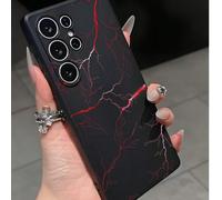 1 pièce Étui de téléphone éclair rouge, coque de protection souple en TPU noir, résistant aux rayures et aux chocs, compatible avec Huawei, Honor, Galaxy, 12T/13T/14T [Version internationale, pas dome
