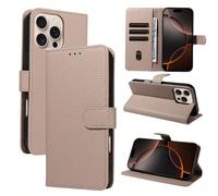 1 pièce Étui de téléphone en PU à texture de litchi avec rabat, anti-chute, support et fentes pour cartes multiples, anti-démagnétisation, convient pour Apple 17e 17ProMax 16ProMax 16Pro 16Plus 15ProM
