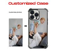 1 pièce Étui de téléphone en silicone personnalisable, électroplaqué, résistant aux chocs, avec protection de l'objectif, compatible avec iPhone 16 Pro Max/16 Pro/15 Pro Max/14 Pro Max/13 Pro Max, Inf