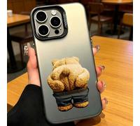 1 pièce Étui de téléphone en TPU antichoc avec motif mignon de fesses d'ours, couverture complète, compatible avec iPhone 17/16/15/14/13/12/11/Pro/Pro Max/Plus et la série Galaxy Galaxy S20,Galaxy S20