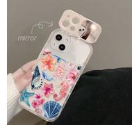 1 pièce Étui de téléphone en TPU transparent avec créature marine et support miroir, convient pour iPhone 11, 12, 13, 14, 12 Pro Max, 13 Pro Max, 14 Pro Max, 15, 15 Pro, 15 Pro Max, 16, 16 Pro, 16 Pro