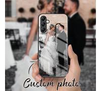 1 pièce Étui de téléphone en verre trempé personnalisé anti-dérapant et anti-choc avec photos de mariage, de couple et de famille. Convient pour A15/A14/A13 S23 22 Ultra/11 XR 12 13 14 15 16Pro Max. C