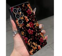1 pièce Étui de téléphone floral à la mode Coque de protection en TPU noir souple résistant à l'usure antichoc couverture complète compatible avec Huawei Honor Galaxy A04e/A05s/A13/A14/A15/A34/A35/A50