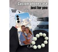 1 pièce Étui de téléphone liquide TPU DIY avec dragonne, convient pour la Fête des mères, la Fête des pères, la Saint-Valentin, les anniversaires, les couples, parent-enfant, chat, chien, fleur, papil