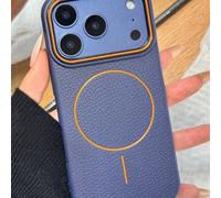 1 pièce Étui de téléphone magnétique texturé mat bleu, compatible avec iPhone 17 Air 16 15 14 13 12 11 Pro Max Plus, prend en charge la charge sans fil, coque souple en TPU iPhone 12,iPhone 12 Pro,iPh