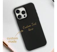 1 pièce Étui de téléphone miroir noir personnalisé avec texte de signature compatible avec Apple 16 Pro Max/17 Pro Max/17 Air/ S24 Ultra/A17/ et autres modèles Galaxy S8,Galaxy S8+,Galaxy S9,Galaxy S9