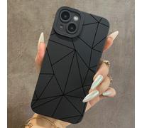 1 pièce Étui de téléphone mode à carreaux noirs, impression abstraite à carreaux avec impression d'œil noir, bords entièrement enveloppés, compatible avec iPhone 11/12/13/14/6/6s/6plus/7/8/Se/7plus/8p