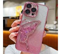 1 pièce Étui de téléphone papillon avec demi-bord, couverture complète, résistant aux chocs, anti-dérapant, résistant aux rayures, sable mouvant, compatible avec Galaxy S21 Ultra 5G, Apple 16 Pro Max,