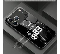 1 pièce Étui de téléphone personnalisable avec nom et numéro de star du football, compatible avec Apple 17 Pro Max/16 Pro Max/15 Pro/14 Plus/13 Pro/12 Pro Max/11/Xs Max/8/7/6 Plus, S24 Ultra/S25 Ultra