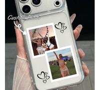 1 pièce Étui de téléphone personnalisable avec photo, étui de protection de téléphone transparent avec impression UV de nom personnalisé, compatible avec Apple 17/17 Pro/17 Pro Max/17 Air, 16-11/Pro/P