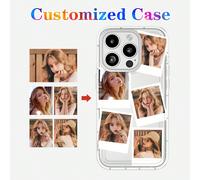 1 pièce Étui de téléphone personnalisé, épais et antichoc, transparent, avec photos personnelles, portraits, souvenirs. Convient pour 11/12/13/14/15/16 Pro Max, A14, A13, S24, S25 Galaxy S20,Galaxy S2