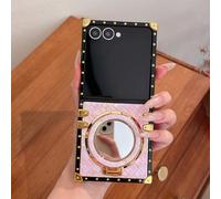 1 pièce Étui de téléphone pliable miroir populaire et mignon, housse de téléphone à la mode avec une sensation premium, convient comme cadeau d'anniversaire, cadeau promotionnel compatible avec Samsun