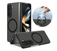 1 pièce Étui de téléphone pliable noir mat avec toucher doux et magnétique. Peut être utilisé comme support, anti-traces de doigts, résistant aux chocs, non jaunissant, compatible avec Samsung Z Fold7