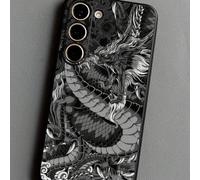 1 pièce Étui de téléphone portable avec dragon rugissant, coque souple en TPU noir, résistant aux rayures et aux chocs, compatible avec Huawei Honor, Galaxy A04e/A05s/A13/A14/A15/A34/A35/A50/A52/A53/A