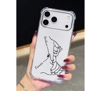 1 pièce Étui de téléphone quadrangulaire transparent, étui de téléphone personnalisé avec nom, étui de téléphone avec police de caractères, étui de téléphone éternel, transparent, unique, étui de télé