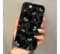 1 pièce Étui de téléphone résistant aux chocs avec des yeux en forme de cœur noir compatible avec iPhone 15 14 13 12 11 Pro Max, A13 A21S A52. Version internationale, étanche, anti-chute et résistant 