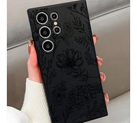 1 pièce Étui de téléphone souple à imprimé floral, élément floral minimaliste mode TPU. Couverture de protection intégrale résistante aux rayures et aux chocs, compatible avec Huawei Honor, Redmi, Gal