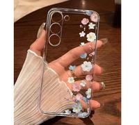 1 pièce Étui de téléphone souple avec fleur de prunier colorée, compatible avec Huawei Honor, compatible avec Redmi, compatible avec Galaxy A04e/12/A13/A14/A34/A50/A52/A53/A54/S21/S22/S23/S24/S25/S25U