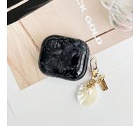 1 pièce Étui d'écouteurs à texture de coquille noire avec petite chaîne de perles suspendue, compatible avec 4/Pro/Pro3/Pro 2nd, avec housse de protection Apple AirPods Pro,Apple AirPods Pro 2,Apple A