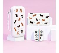 1 pièce Étui/Housse de protection à motif pois pour Dachshund, compatible avec Switch2 (2025), Switch NS, Switch OLED, Switch Lite. Accessoires pour Switch2/Switch, ensemble complet incluant le dock a