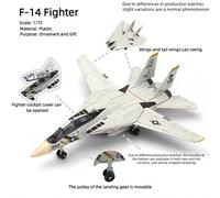1 pièce Figurine de modèle d'avion de chasse F14, SU57, F22, B2, SU25, A10, bombardier, modèle réduit à l'échelle, bloc de construction en plastique, cadeau créatif de collection, convient aux personn