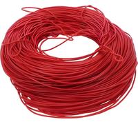 1 Pièce Fil De Terre Universel 24Awg Pour Autoradio, Automobile, Enceintes De Voiture Fil D'Alimentation Entièrement Isolé & Gaine Douce Au Toucher Tc Rouge 499Ft