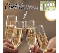 1 pièce Flûte à champagne personnalisée, nom personnalisable avec boîte en papier premium, verre à vin de mariage gravé, cadeau de demoiselle d'honneur, anniversaire de mariage, cadeau romantique pour