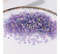 1 pièce Foret en résine à fond plat de 3 mm de couleur AB pour l'art des ongles Diy, l'artisanat et la conception, la décoration de verre, la décoration de vêtements, le maquillage, etc. Charmes d'ong