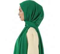 1 pièce Foulard en mousseline de soie de couleur unie pour femmes, accessoire de foulard à porter sur la tête, simple, à la mode et élégant pour femmes portant un abaya Taille UniqueUnicolorePolyester