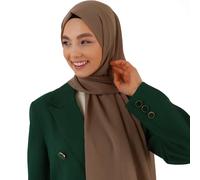 1 pièce Foulard en mousseline de soie unicolore pour femmes, accessoire de foulard et simple, écharpe pour femmes en hiver et automne pour porter avec un abaya Taille UniqueUnicolorePolyester