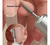 1 pièce Fraise à ongles en acier de tungstène, pointe conique effilée, convient pour le nivellement de la pointe de demi-puits et le retrait du vernis à ongles en gel, universel 2,35 mm Acier au tungs