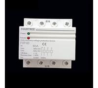 1 pièce FVP 380V 3P + N Rail Din auto-récupération, reconnexion automatique, dispositif de protection contre les surtensions et les sous-tensions 40A 60A (taille : 50A)(32A)
