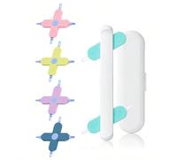 1 pièce Gadget de soin du bébé 4 en 1, cuillère en forme de croix pour retirer le nez du bébé + cuillère pour nettoyer les oreilles + outil de nettoyage des ongles pour le nettoyage nasal, convient à