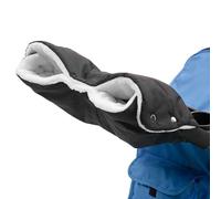 1 pièce Gants antigel noirs pour poussette, gants en flanelle résistants au froid et chauds, gants chauffe-mains en velours épais, sacs à main, sacs à main chauds pour poussettes
