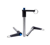 1 pièce Goupille de verrouillage à tête bombée en forme de L à libération rapide en acier inoxydable, avec commande par bouton, diamètre 10mm, longueur de serrage 85mm