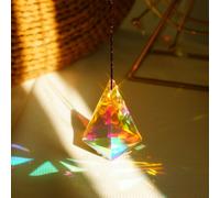 1 pièce Grand attrape-soleil en cristal, attrape-soleil à prisme en verre, créateur de arc-en-ciel pour fenêtre, balcon, cuisine, décoration de jardin, Halloween, effrayant, automne, vacances, festiva