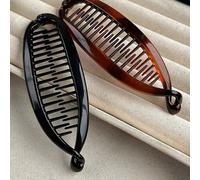 1 pièce Grand clip banane ambre pour volume des cheveux, clip à chignon élégant français, accessoire de coiffure à la mode Y2K, essentiel de voyage, accessoire de cheveux, accessoire mignon pour fille